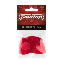 Dunlop 473P150 Tri Stubby 1.5mm Plectrum 6-Pack