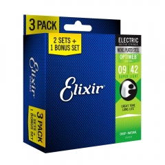 Elixir 16550 (3 sets 19002) Optiweb Snaren voor Elektrische Gitaar (9-42) 3-Pack