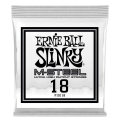 Ernie Ball 10118 Plain M-Steel Losse Snaar .018 6-Pack