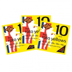 Rotosound R10 Roto Yellows Snarenset voor Elektrische Gitaar (10-46) 3-Pack