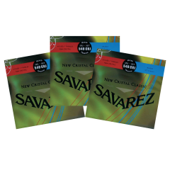 Savarez 540CRJ New Cristal Classic Snaren voor Klassieke Gitaar - Gemengde Spanning 3-Pack