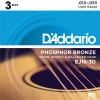D'Addario EJ16-3D Phosphor Bronze Westernsnaren 3-Pack (12-53)