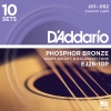 D'Addario EJ26-10P Phosphor Bronze Westernsnaren (11-52) 10-Pack
