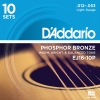 D'Addario EJ16-10P Phosphor Bronze Westernsnaren (12-53) 10-Pack